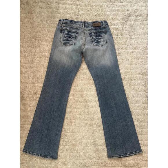Vigoss USA Premium Y2K faded distressed bootcut denim jeans Size 9/10 - Picture 6 of 8